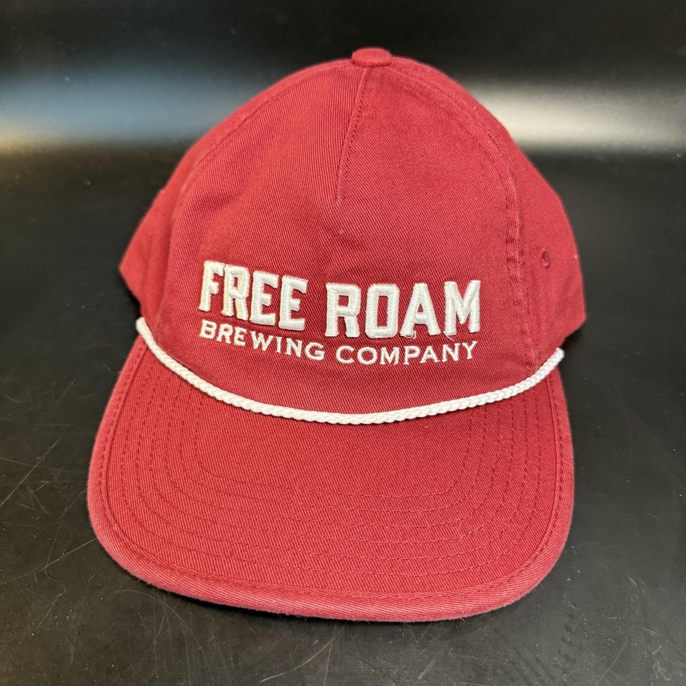 Free Roam Brewing Company Red Rope Snapback Hat Boerne‎ Texas Brewery Cap OSFM